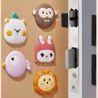 Cartoon Silicone Door Stopper Doorknob Crash Pad Wall Protector Lock Protective Decor Handle Bumper Guard Anti-Slip Shockproof