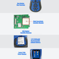 GPS Area Meter US Plug 100-240V วัดที่ดินคำนวณอัตโนมัติความแม่นยำสูงใช้งานง่ายสำหรับพื้นที่การเกษตร