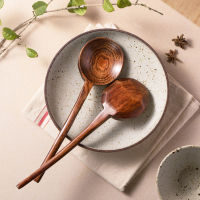 Long Handle Catering Turtle Shell Cooking Utensil Wooden Soup Spoon Spoon