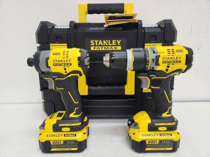 ชุดสว่านคอมโบ-20v-fatmax-สว่านกระแทก-และ-สว่านขันสกรู-stanley-รุ่น-sbdi469m2t-b1-รับประกัน-2ปี