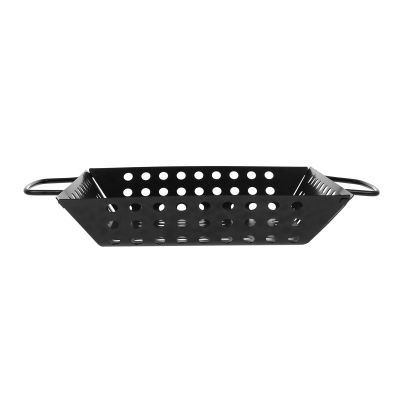 Charcoal Trays Grill Tray BBQ Dish Non-stick Plate Grilling Barbecue Drain Oil Pan Hole Roasting