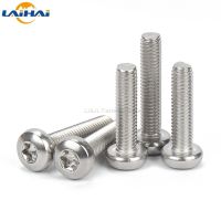 10/50/100pcs M1.4 M1.6 M2 M2.5 M3 M4 M5 M6 M8 304 A2-70 stainless steel GB2672 Six-Lobe Torx Pan Head Screw Bolt Six Lobe Round Fasteners