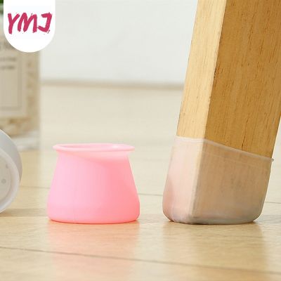 ₪ Round Square Silicone Chair Leg Caps Non-slip Table Foot Dust Cover Socks Floor Protector Pads Pipe Plug Furniture Leveling Feet