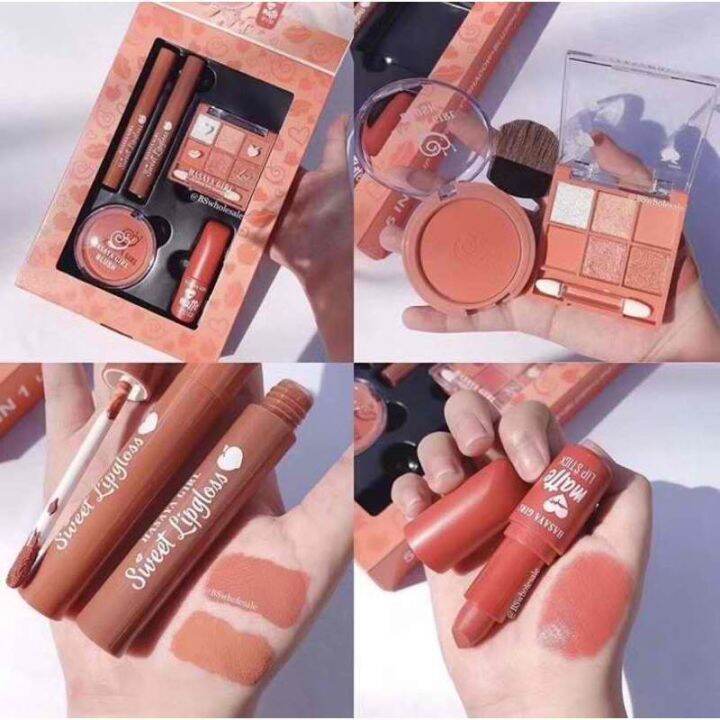 Hasaya Girl Sweet Peach Party Makeup SET 5 IN 1 Lazada