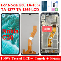 6.82 "ต้นฉบับ Nokia จอแสดงผล C30สำหรับ Nokia C30 LCD Ta-1357 Ta-1377 Ta-1369อะไหล่หน้าจอสัมผัสประกอบ Digitizer