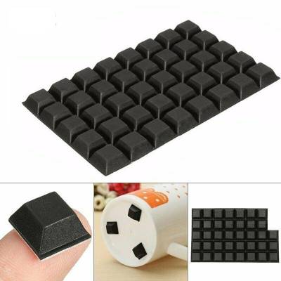 12Pcs/pack Square Self-Adhesive Stick Bumper Pad Tall Rubber Feet For Electronics Glass Speaker Laptop Appliances Furniture Computer