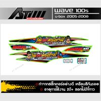 สติกเกอร์ชุดสีwave100sข้อความไม่สุดหรอกพี่เป็นหนี้เยอะด้วย