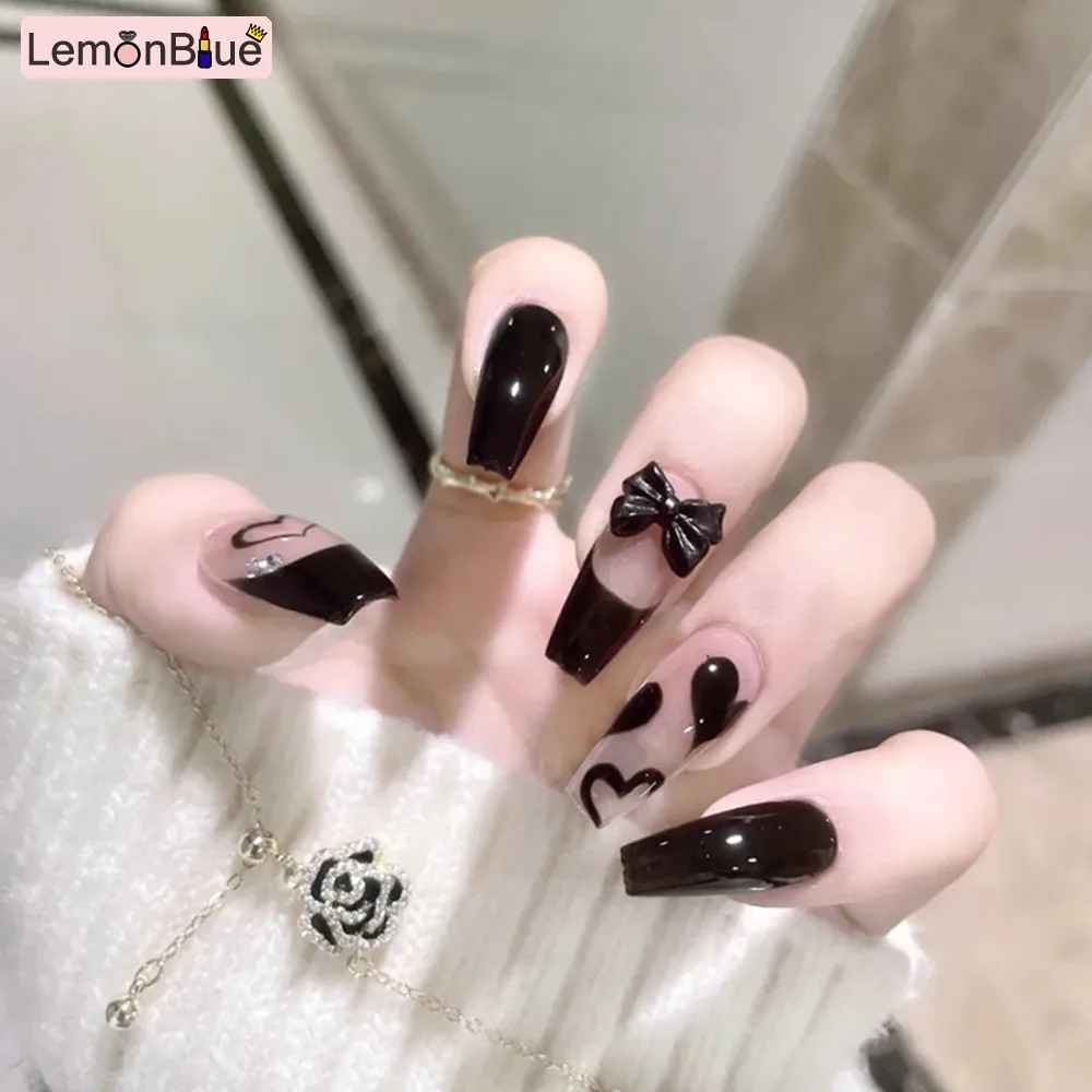 cute acrylic nails with bows