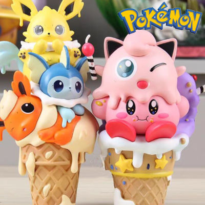 14เซนติเมตรโปเกมอน Eevee Jigglypuff รูปอะนิเมะไอศครีมหุ่นการกระทำของสะสมพีวีซีรุ่นตุ๊กตารูปปั้นของเล่น Kawaii ของขวัญตกแต่ง