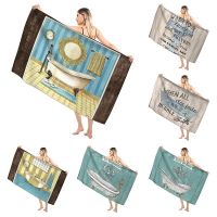 Holiday Christmas Bathroom Adult Soft Bath Towel Sauna Large Beach Towel Modern Fitness Towel Hotel Womens Shower Quick Drying