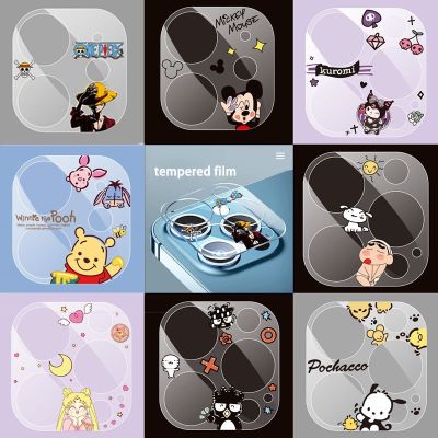 Disney Mickey Cartoon Protective Glass Film Tempered Glass For iPhone 13 12 Pro 11 Max Back Cover Camera Lens Screen Protector