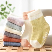 Stripe Baby Socks Soft Baby Boys Girls Socks With Rubber Newborn Infant