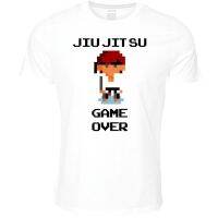 เสื้อยืดผ้าฝ้ายพิมพ์ลายขายดี  ใหม่ เสื้อยืดลําลอง แขนสั้น พิมพ์ลาย BJJ Pixel Brazilian Jiu Jitsu Martial Arter สําหร