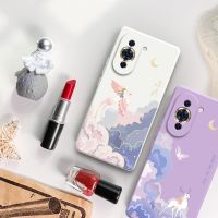 {Taoyitao Case} ด้านสุนทรียภาพเคสโทรศัพท์สำหรับ Huawei Nova 10 9 8 7 Pro เยาวชน7i 5G Coque ซิลิคอนเหลว Nova10 10Pro เคสลายการ์ตูนเมฆรูปสัตว์