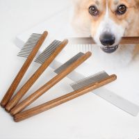 【CC】 Dog Comb Wood Handle for Dogs Hair Cleaning Tools Massage Grooming Remover