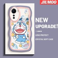 JIUMOO เคสสำหรับ Vivo Y16 Y35 5G Y56 5G เคสดีไซน์ใหม่ลายการ์ตูนโดราเอมอนหลากสีเคสซิลิโคนอ่อนชัดเจนเลนส์กล้องถ่ายรูปเคสโปร่งใสป้องกันการกระแทก