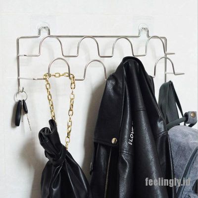 FEE1❤ Wall Mounted Slipper Storage Rack Hanging Shelf Shoes Organizer Holder Hook