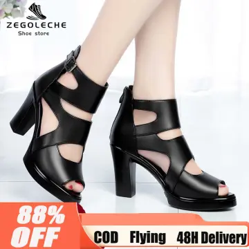 Chunky Platform Women Shoes 2022 New Spring Autumn Open Toe