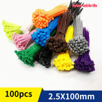 Xingo 100mm Self locking Nylon Cable Zip Ties 100pcs Plastic Colored Cable Zip Tie 18 lbs UL Rohs Approved Loop Wrap BundleTies-qlcaee181