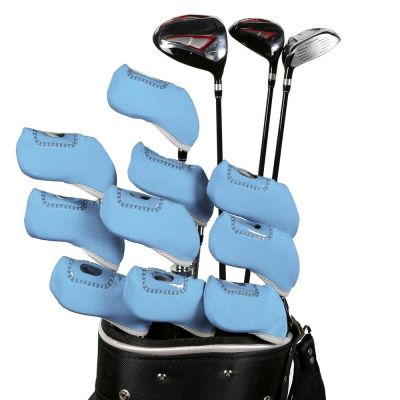 【2023】10 PcsSet Color Golf Iron Head Covers HeadCovers Transparent Can See Numbers Accessories For Golfer Kids children