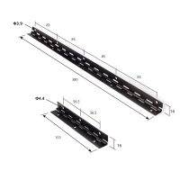 บานหมุนยาวเปิด270องศา L153mm L380mm เส้นยาวบานพับเปียโนสีดำเหล็กหนา1มม. บานพับสำหรับเฟอร์นิเจอร์พร้อมสกรูฟรีสำหรับบานพับตู้ล็อคฮาร์ดแวร์ประตู