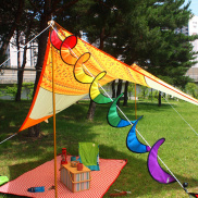 Epih Foldable Rainbow Spiral Windmill Wind Spinner Camping Tent Home