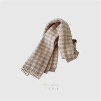 Korean Style New Winter Baby Kids Knitted Double-Faced Plaid Neckerchief Boys And Girls Soft Thick Warm Scarves All-match