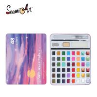 Seamiart ชุดกล่องดีบุก สีเมทัลลิก 36 48 สี สําหรับนักเรียน