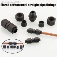 ✤ Hydraulic Carbon Steel Double Flaring Straight Pressure Oil Pipe Joint Metric Thread Connection Fittings Transition joint