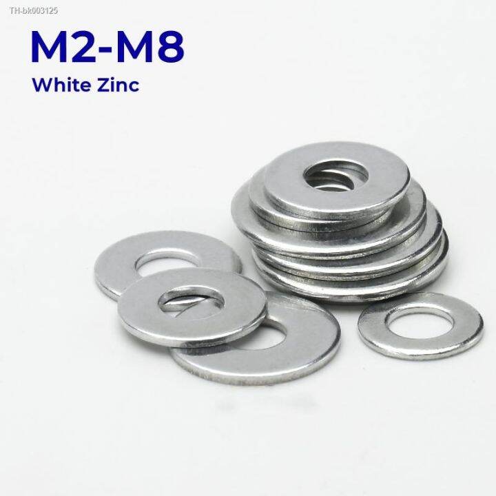 m2-m2-5-m5-m8-white-zinc-carbon-steel-ultra-thin-flat-washer-plain-gasket-rings-pad-thickness-0-5-0-8-2mm-galvanized