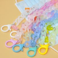 2022 Acrylic Bear Face Mask Chain Lovely Candy Colors Glasses Chain Lanyard Bear Pendant Sunglasses Holder Strap Eyewear Chains