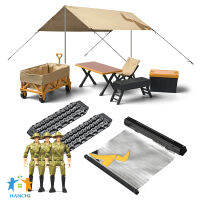 เครื่องประดับตั้งแคมป์จำลอง MN-85K แบบกันสาดด้านข้างเต็นท์ตั้งแคมป์ทรายบันไดโต๊ะเก้าอี้ตกแต่งเข้ากันได้กับรถ RC 1/12เดือน MN98 D90 MN99S MN86 MN78 MN128