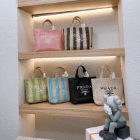 23 PradaˉNew Premium Tote Bag Shopping Bag Womens Handbag Fashion Casual Shoulder Bag