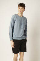 ESP เสื้อถักนิตลายเฟรนช์ชี่ ผู้ชาย สีน้ำเงินอ่อน | Frenchie Sweatshirt | 3745