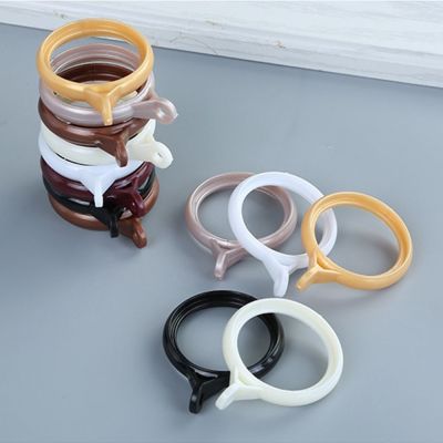 【LZ】owudwne 20 Pcs/Pack Roman Rod Clip Hook Elegant Wear-Resistant Curtain Rings Strong Thicken Solid Color Hanging Loop Buckle Accessories