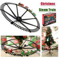 Christmas Mini Electric Train with Sound Light Railway Kit Children Kids Christmas Gift New Year Christmas Tree Decoration