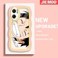 เคส JIUMOO สำหรับ Xiaomi MI Xiaomi MI Redmi 10 5G Note 11E 5G Redmi 11 Prime เคสการ์ตูน Laugh Luffy ลวดลายขอบซิลิโคนของเหลวแบบดั้งเดิมเคสโทรศัพท์คลุมทั้งหมดเลนส์ตัวปกป้องกล้องถ่ายรูปเคสฝาหลังเคสนิ่ม