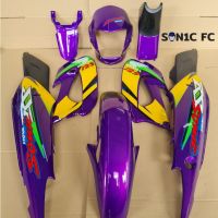 ชุดสี sonic รุ่นแรก โซนิคตัวเก่า สีม่วง (8 ชิ้น) ติดลาย