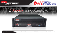 เครื่องขยายเสียง Power Amplifier NPE E-3000 Power 2800 W RMS เพาเวอร์แอมป์ ยอดนิยมNPE POWER AMPLIFIER E-3000 FREQ 10Hz - 25KHz  DAMPING FACTOR 200 8OHM 1KHz CLASS AB  OUTPUT POWER at 4 OHM  2800Wrms