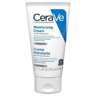 เซราวี CERAVE Moisturising Cream ครีมบำรุงผิวหน้าและผิวกาย สำหรับผิวแห้ง-แห้งมาก เนื้อเข้มข้น 50g.(มอยเจอร์ไรเซอร์) T