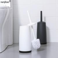 Nanjibao Household Toilet Brush Set Bathroom Cleaning Long Handle To No Dead Ends Creative Toilet Brush Free Punching Soft hair