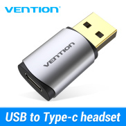 Vention New External USB Sound Card USB to USB C Earphone Audio Adapter