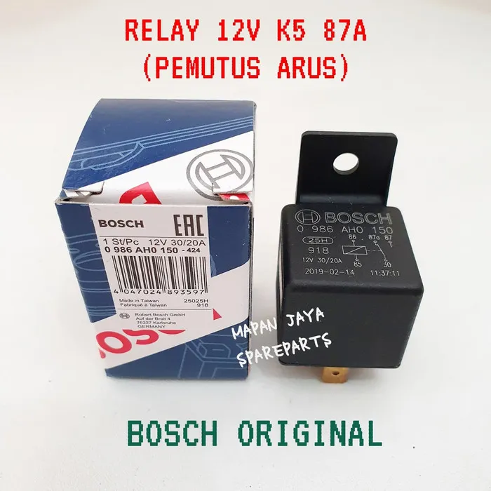 Relay Kaki 5 12V 87A Pemutus Arus Bosch (Kode 07 Lazada Indonesia