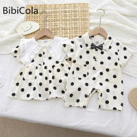 2022 Infant Girl Romper Dress Newborn Girl Pure Cotton Dress polka dot print Jumpsuit Kids Baby Clothes Outfits Summer Dress