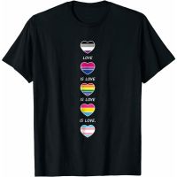 เสื้อเชิ้ต Love Is Love Pride Lgbt Asexual Bi Pansexual Trans สําหรับผู้ชาย FEF0