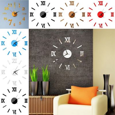 3D Acrylic Mirror Wall Clock DIY Quartz Clock Life Clocks Modern Home Decor Living Room Stickers