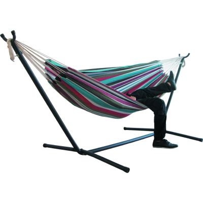 Two-Person Hammock Camping Thicken Swinging Chair Outdoor Hanging Bed Canvas Rocking Chair Not With Hammock Stand 200x150 CM