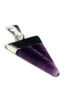 New Trendy Silver Plated Semi-Precious Gemstones Three-sided Pyramid Chakra Pendant For Necklet Green Aventurine