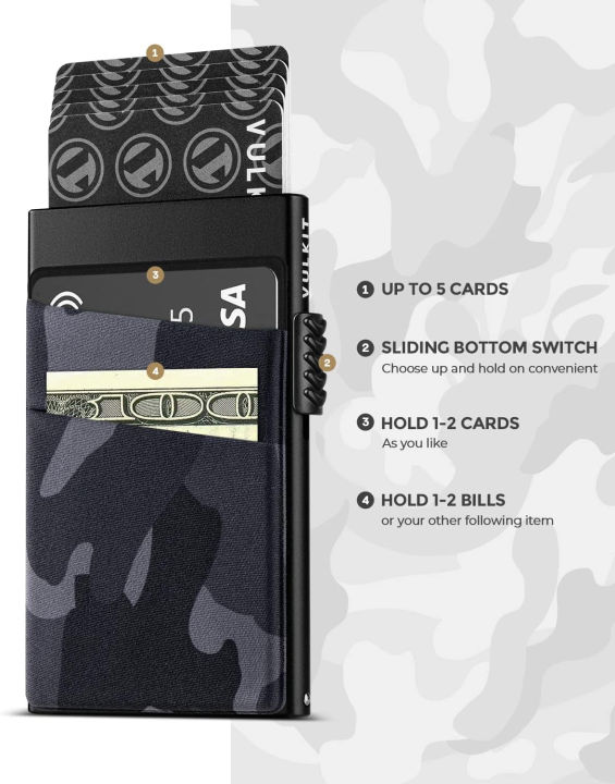 vulkit-pop-up-credit-card-holder-wallet-rfid-blocking-slim-aluminum-metal-bank-card-case-with-money-pocket-for-airtag-credit-cards-notes-and-coins-black-vc307-camouflage-black