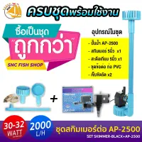 ชุดปั๊มน้ำ Sonic AP-2500 + สกิมเมอร์ สะดือเทียม ขนาด 5 นิ้ว ท่อ 6 หุน สำหรับบ่อ 300–1000 ลิตร (สีฟ้า)